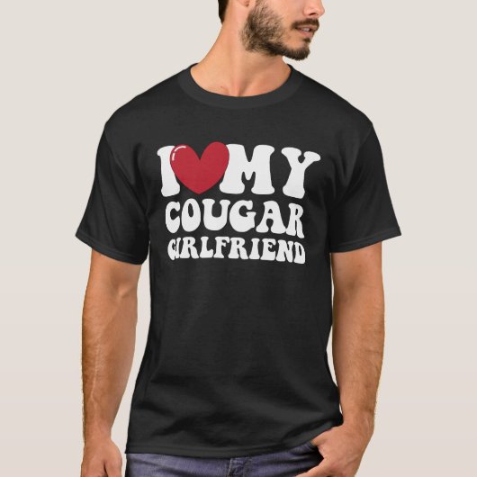 T-shirt J'aime ma copine cougar (Devant)