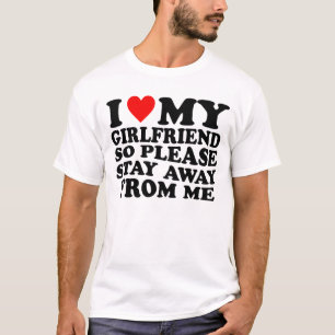 T-shirt J'aime ma copine sexy - Création de texte drôle