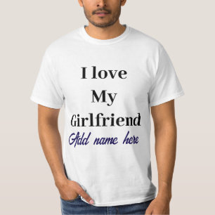 T-shirt « J'aime ma copine toujours et à jamais »