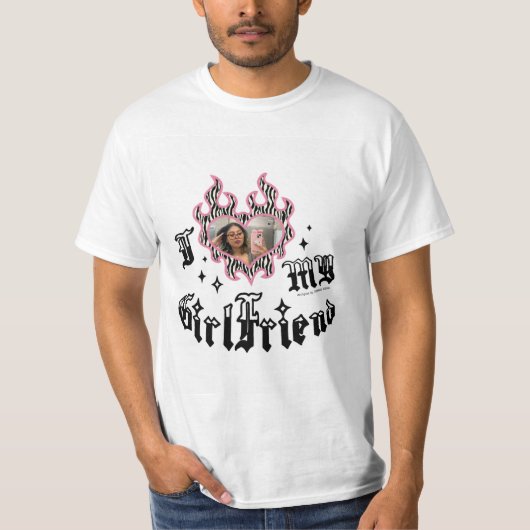 T-shirt J'aime ma copine - Zèbre - DingusDesign (Devant)