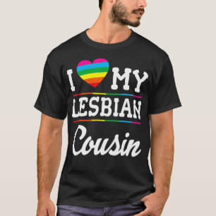 T-shirt J'aime ma cousine lesbienne Joyeux Jour du Mois LG