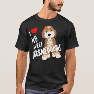 T-shirt J'Aime Ma Douce Chérie Bernedoodle Chien Drôle M