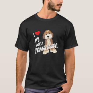 T-shirt J'Aime Ma Douce Chérie Bernedoodle Chien Drôle Mig