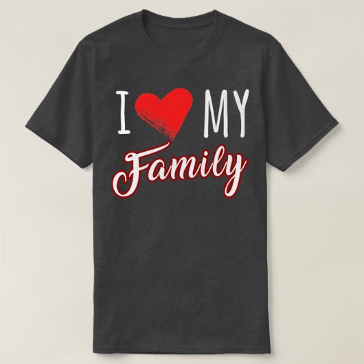 T-shirt J'aime ma famille (Design devant)