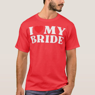 T-shirt J'Aime Ma Famille De Mariée Relative Ma Mariée Pré