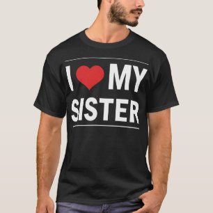 T-shirt J'aime ma famille de soeurs amour coeur cadeau