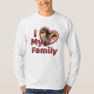 T-shirt J'aime ma famille photo personnalisée
