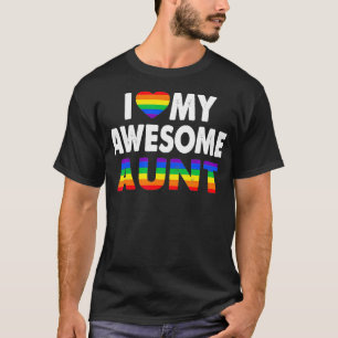 T-shirt J'Aime Ma Fantastique Tante Pride Lesbienne LGBT