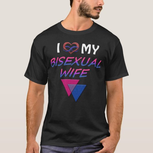 T-shirt J'aime ma femme bisexuelle (Devant)