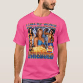 T-shirt J'Aime Ma Femme Comment J'Aime Mon Fromage Rasé (Devant)
