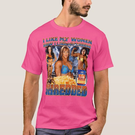 T-shirt J'Aime Ma Femme Comment J'Aime Mon Fromage Rasé (Devant)