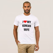 T-shirt J'Aime Ma Femme Coréenne (Devant entier)