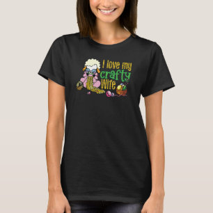 T-shirt J'aime ma femme d'artisanat Tricot Citation