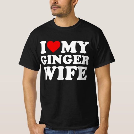 T-shirt J'Aime Ma Femme De Gingembre (Devant)