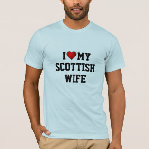 T-shirt J'Aime Ma Femme Écossaise