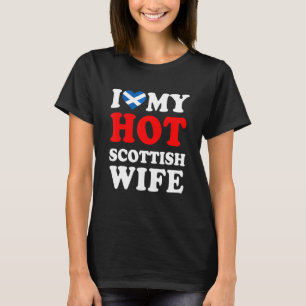 T-shirt J'aime ma femme écossaise sexy drôle cadeau pour m