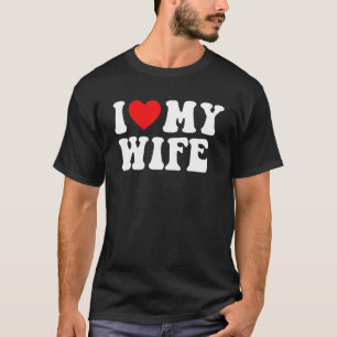 T-shirt J'aime ma femme Heureuse Sainte-Valentin rétro Hom
