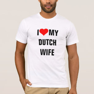 T-shirt "J'aime ma femme hollandaise"