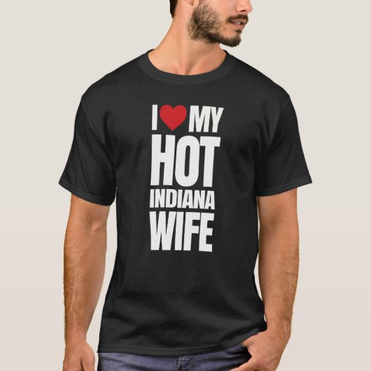 T-shirt J'Aime Ma Femme Hot Indiana (Devant)