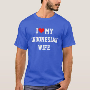 T-shirt J'Aime Ma Femme Indonésienne
