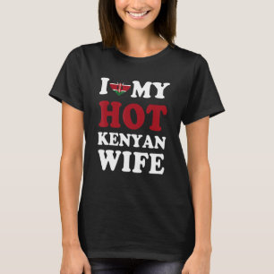 T-shirt J'aime ma femme kényane sexy Cadeau drôle pour mar