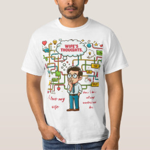 T-shirt J'aime ma femme, mais je ne la comprends pas toujo