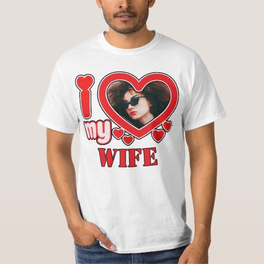 T-shirt J'Aime Ma Femme Personnalisée (Devant)