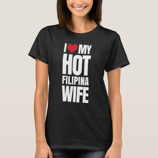 T-shirt J'Aime Ma Femme Philippine Chaude (Devant)