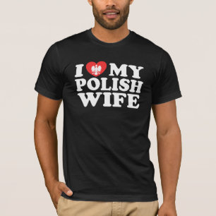 T-shirt J'Aime Ma Femme Polonaise