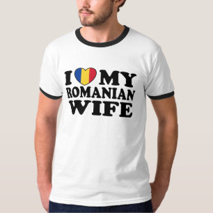 T-shirt J'aime ma femme roumaine