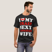 T-shirt J'aime ma femme sexy canadienne (Devant entier)