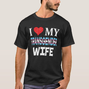 T-shirt J'aime ma femme transgenre LGBT Lesbian Rainbow Pr