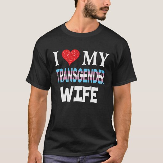 T-shirt J'aime ma femme transgenre LGBT Lesbian Rainbow Pr (Devant)
