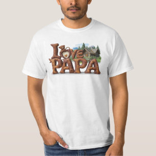 T-shirt *~* J'AIME MA Fête des pères PAPA Rustique AP86