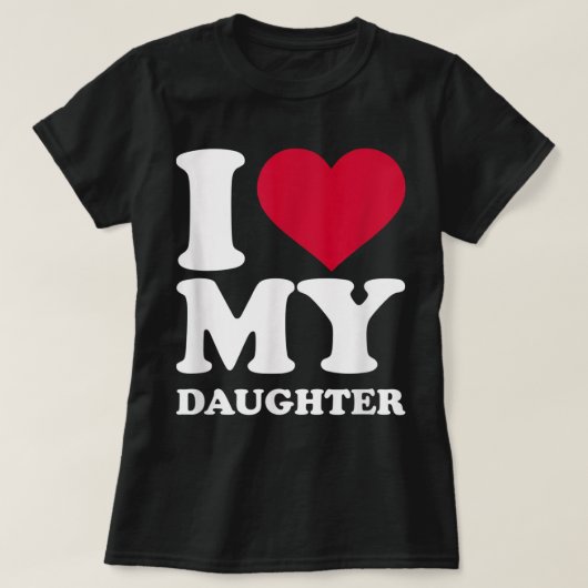 T-shirt J'aime ma fille (Design devant)