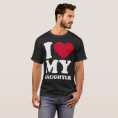 T-shirt J'aime ma fille drôle (Devant entier)