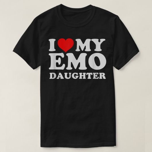 T-shirt J'Aime Ma Fille Emo (Design devant)