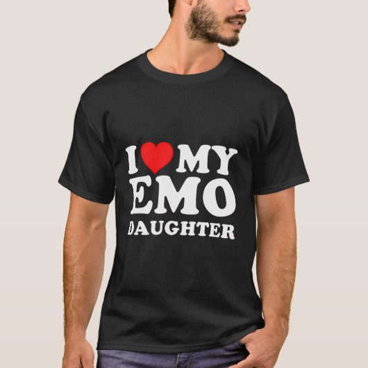 T-shirt J'Aime Ma Fille Emo (Devant)