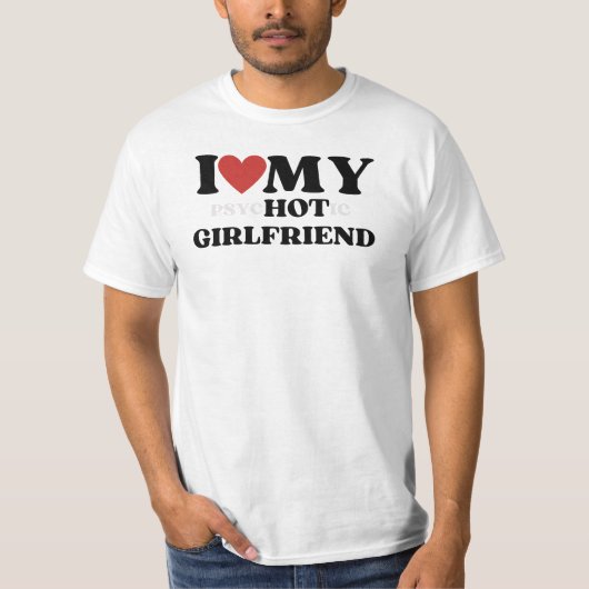 T-shirt J'aime ma fille folle (Devant)