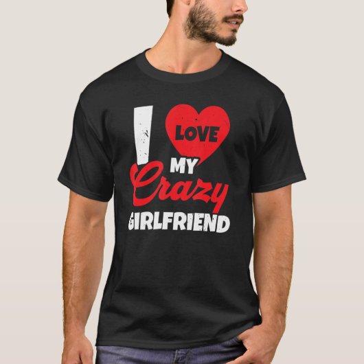 T-shirt J'Aime Ma Fille Fou Relation Valentines (Devant)