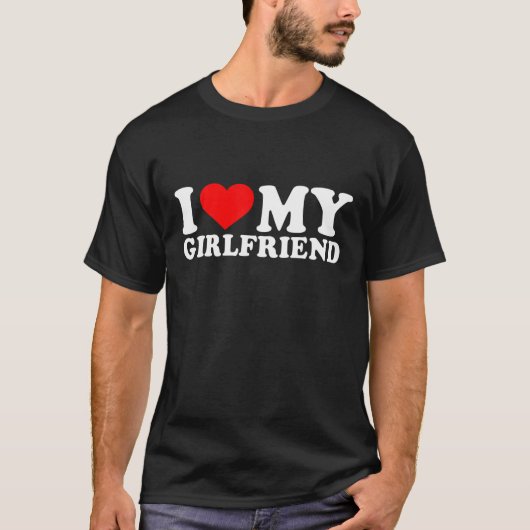 T-shirt J'Aime Ma Fille | I Heart My Girlfriend GF (Devant)