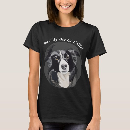 T-shirt J'Aime Ma Frontière Collie (Devant)