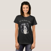 T-shirt J'Aime Ma Frontière Collie (Devant entier)