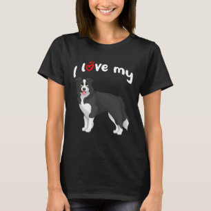 T-shirt J'Aime Ma Frontière Collie Chien