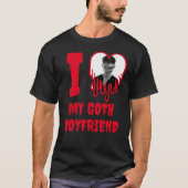 T-shirt J'aime ma Goth Boyfriend Red Drit Heart Photo (Devant)
