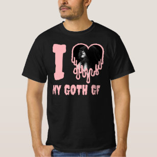 T-shirt J'aime ma Goth GF Pink Drit Coeur Photo
