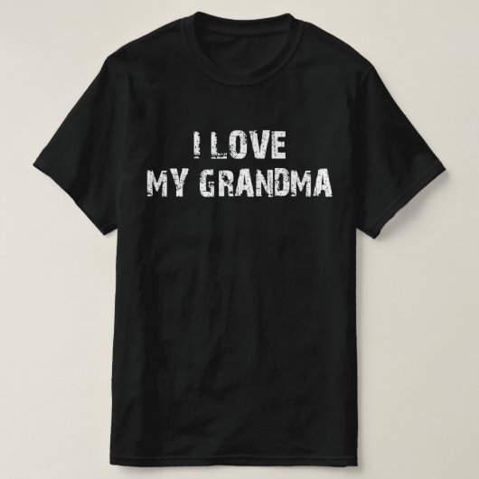 T-shirt j'aime ma grand-mère (Design devant)