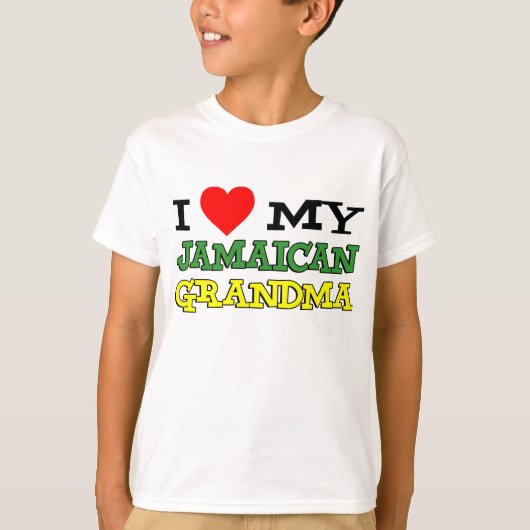 T-shirt J'Aime Ma grand-mère jamaïcaine (Devant)