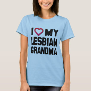 T-SHIRT J'AIME MA GRAND-MÈRE LESBIENNE -