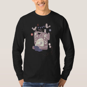 T-shirt J'Aime Ma Machine À Coudre Vintage Eau Seamstress